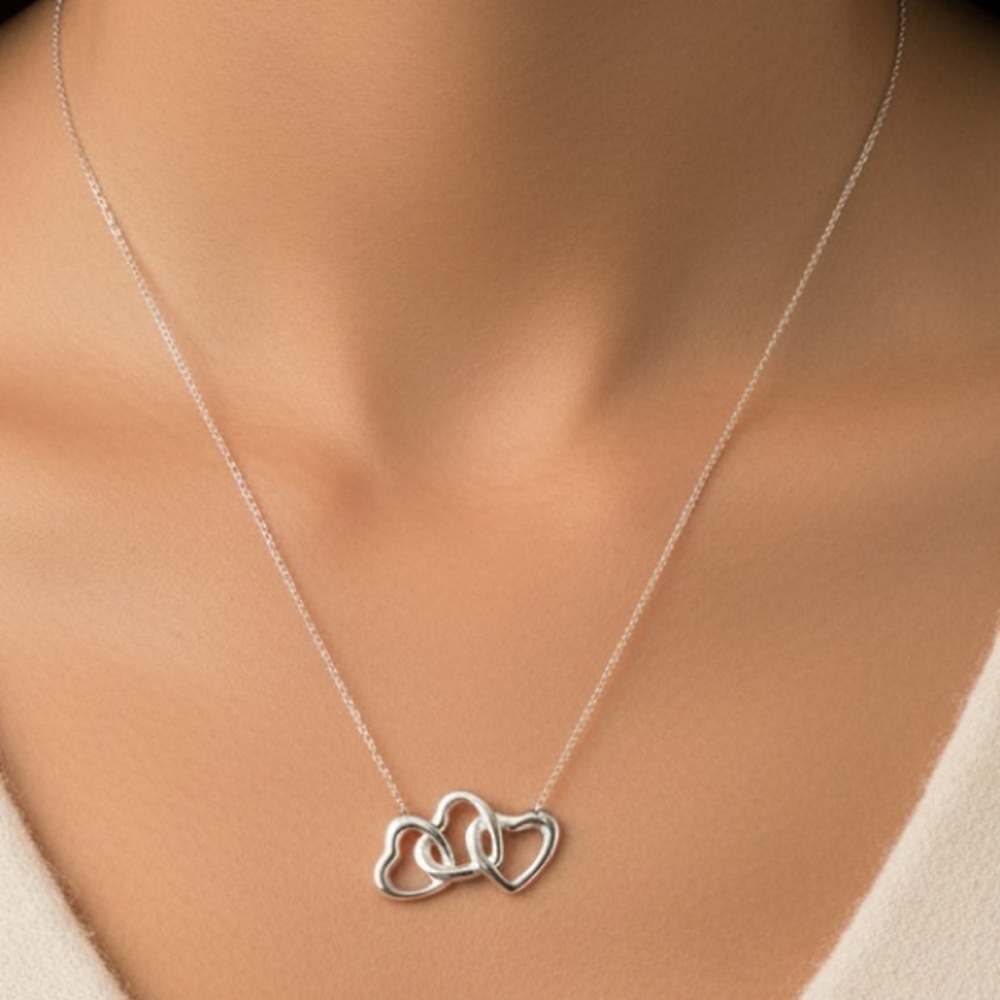 Tiffany & Co. Triple Heart Pendant-Sterling Silver